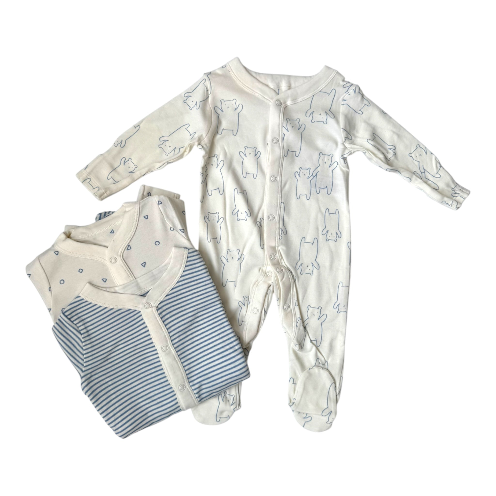 NEU Organic Pyjama 3er Set Marks & Spencer Größe 68