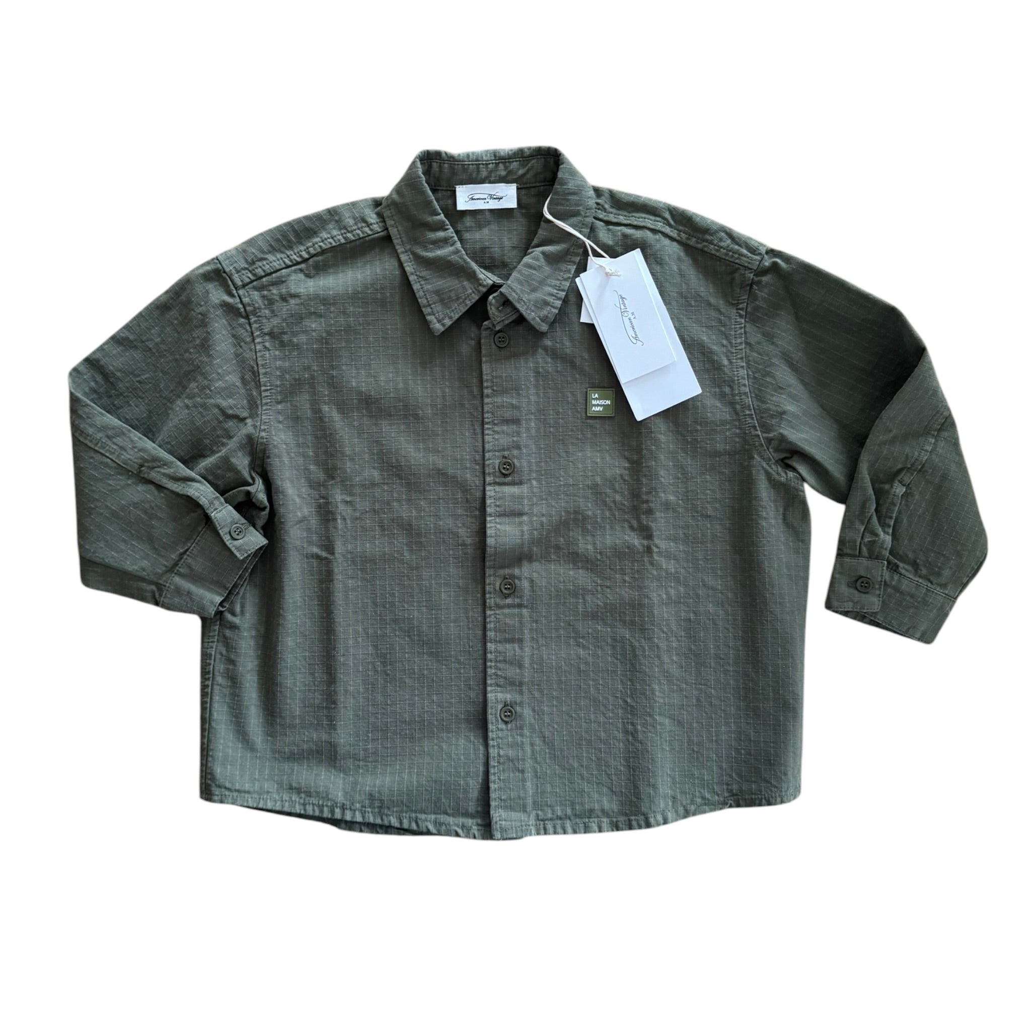 NEU Kinder Heavy Shirt Khaki American Vintage Gr. 122/146