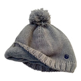 Strickmütze Pompom Grau (55cm)