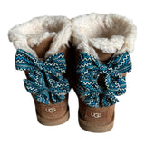 OG Lammfell Boots Blue Bows (EU 32,5)