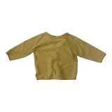 Organic Strickjacke Mustard Stripes (74/80)