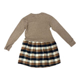 Baumwoll Flanell Kleid Karo mit Taschen (128)