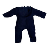 Organic Walkanzug blau mit Kippbündchen (62/68)
