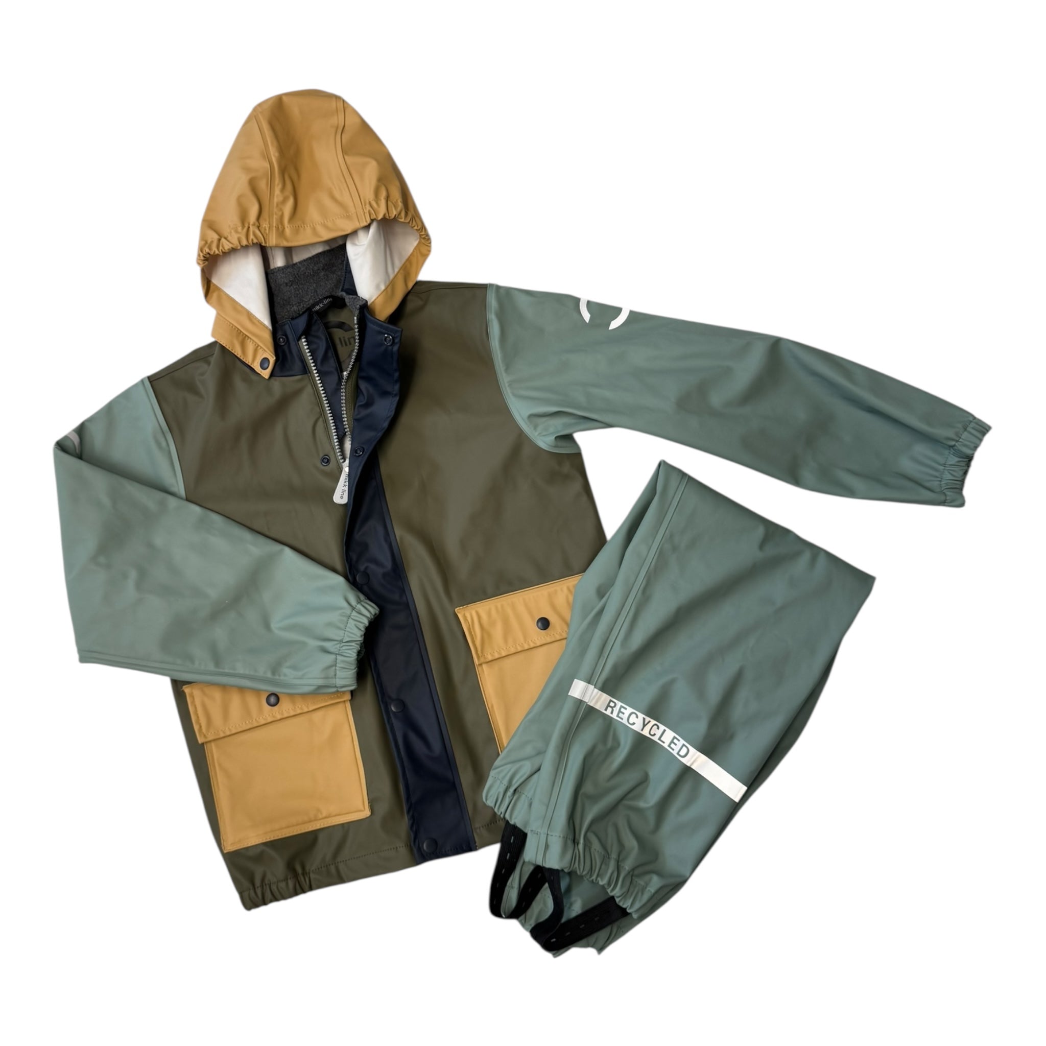 Prelove Secondhand Kinder Regenanzug Mikk Line Color Block Größe 128