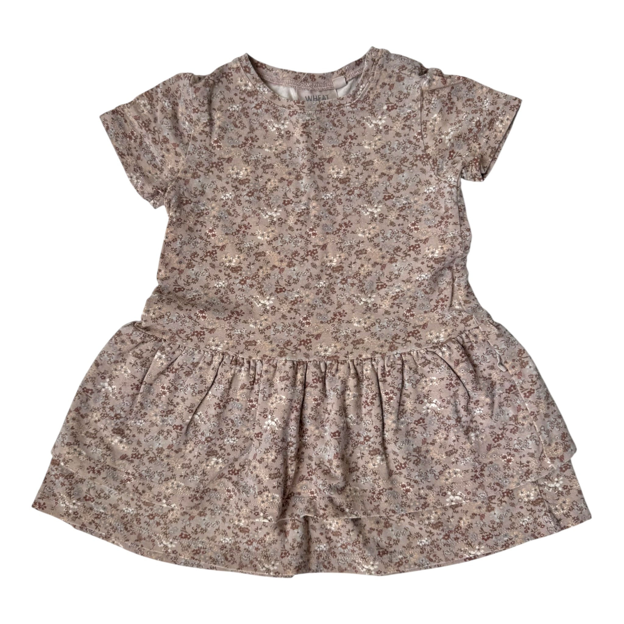 Prelove Secondhand Mädchen Kurzarm Kleid  Wheat Größe 92