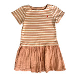 Prelove Secondhand Mädchen Kleid Musselin Petit Bateau Größe 128