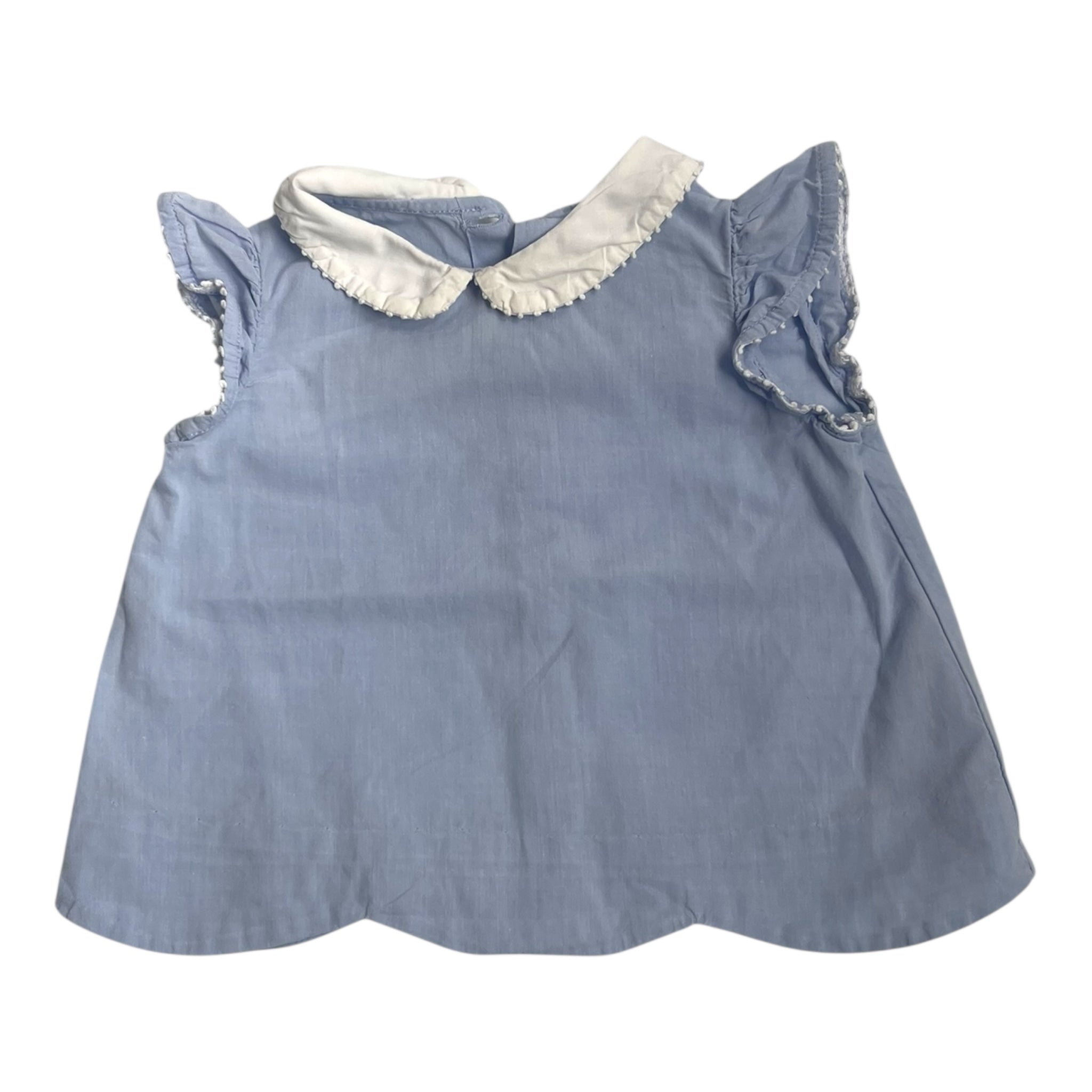 Prelove secondhand baby blue Mädchen t-shirt 69 Jacadi 