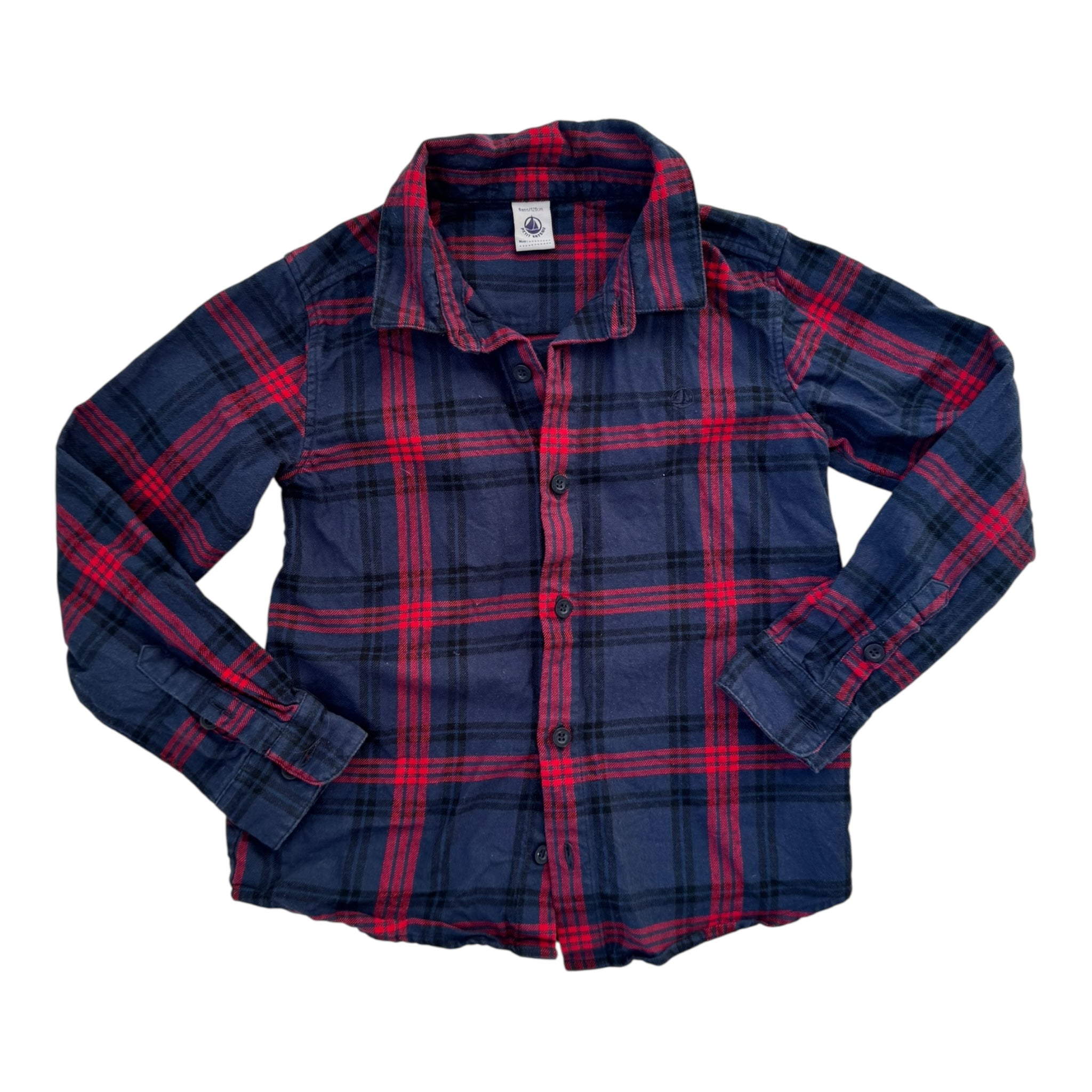 Prelove Kinder Flanell Shirt Timber Petit Bateau Gr. 128