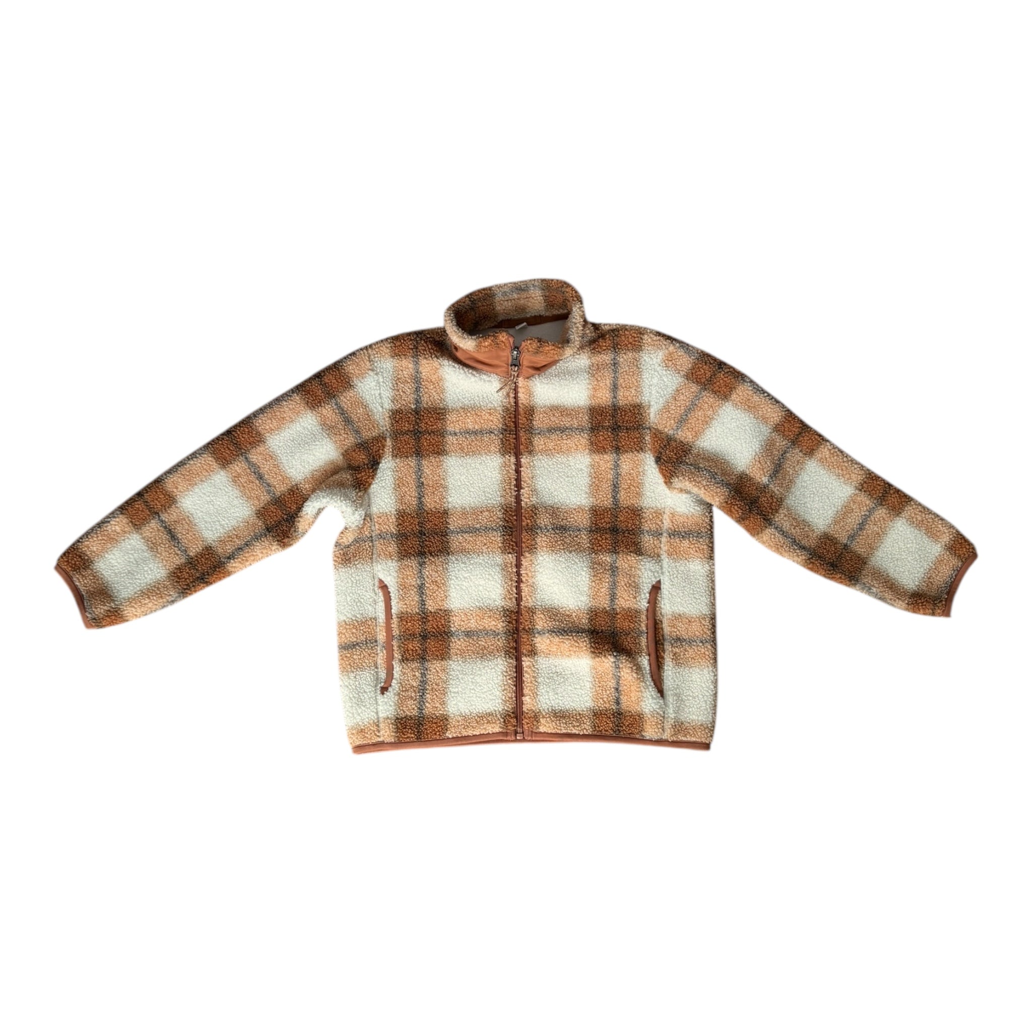 Prelove Kinderjacke Teddy Plaid Thermo Uniqlo Gr. 128/134