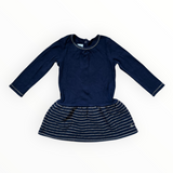 Prelove Langarm Kleid Golden Stripes Petit Bateau Gr. 92